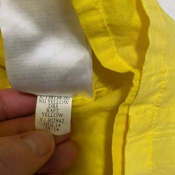 GAP Kids‎ Button Front Yellow Sleeveless Sun Dress Size Large (10) - Picture 7 of 9
